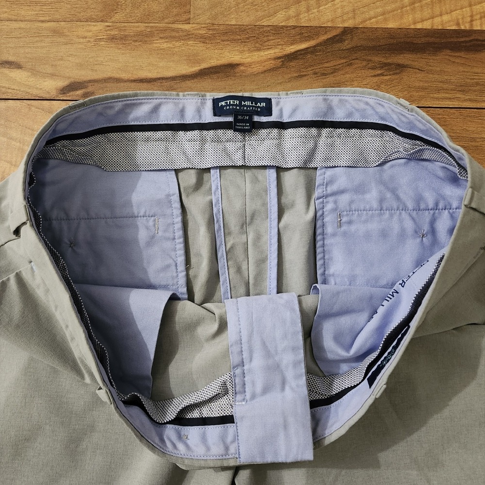 Peter Millar Crown Crafted Surge Performance Trouser Pants Gale Grey 36×34 Euc - Picture 12 of 16